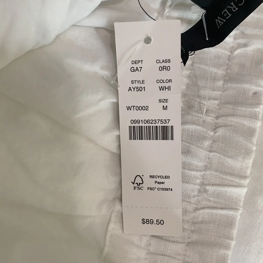 J Crew NWT white wide leg slacks - Picture 9 of 10